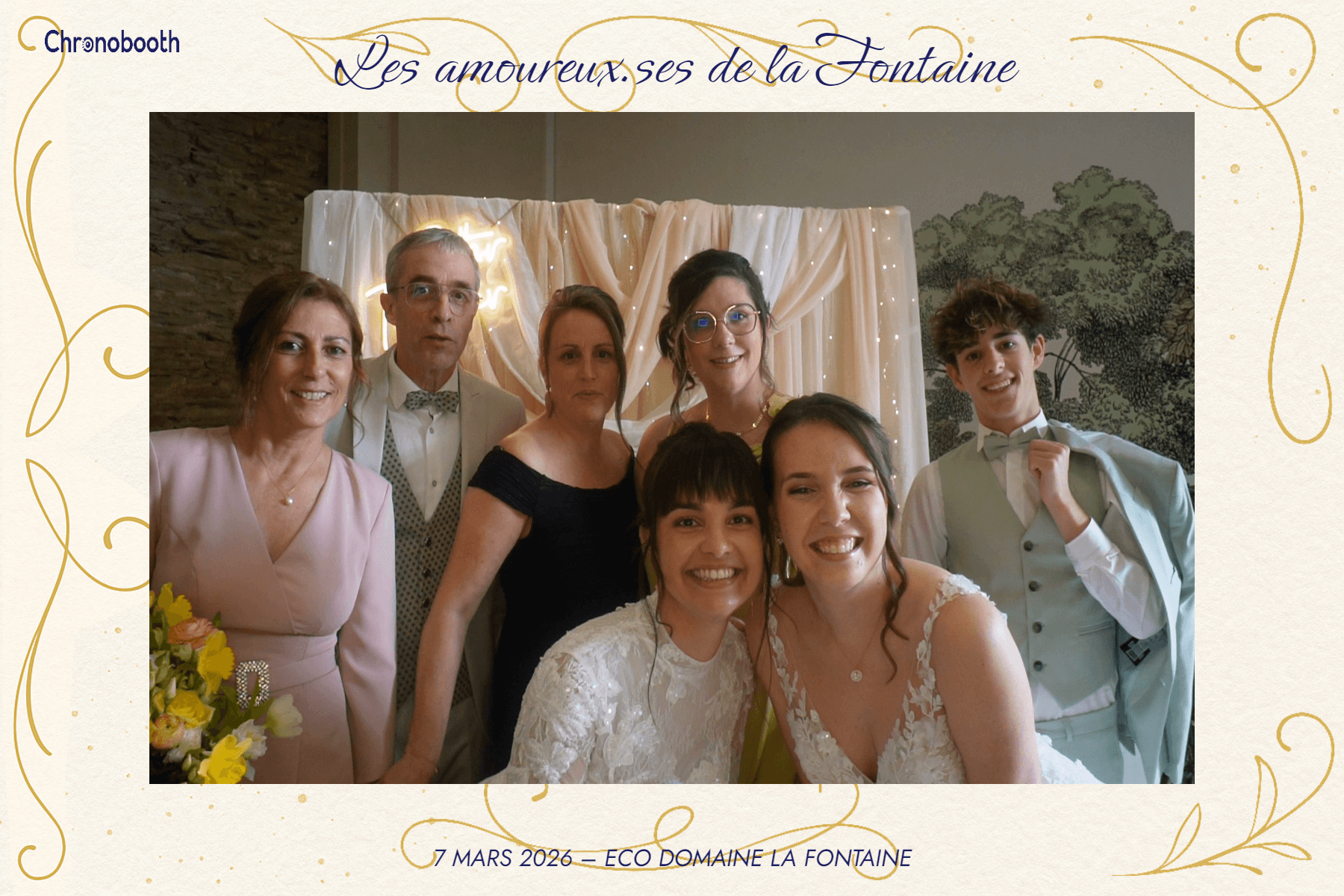 Tirage studio pleine page, groupe - Chronobooth